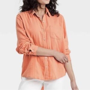 Universal Thread Coral Button Down Shirt | Size S